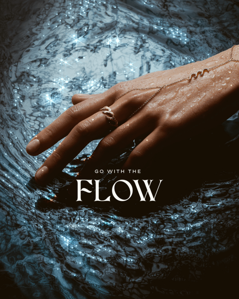 Collection les vagues, go with the flow, or 18 carats recyclé thea jewelry bijoux personnalisables